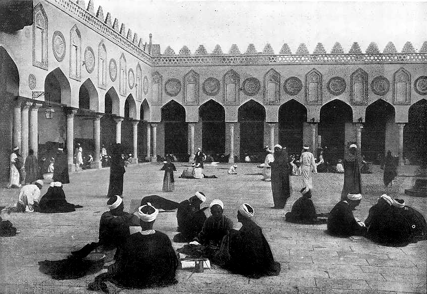 The courtyard of al-Azhar University in 1912