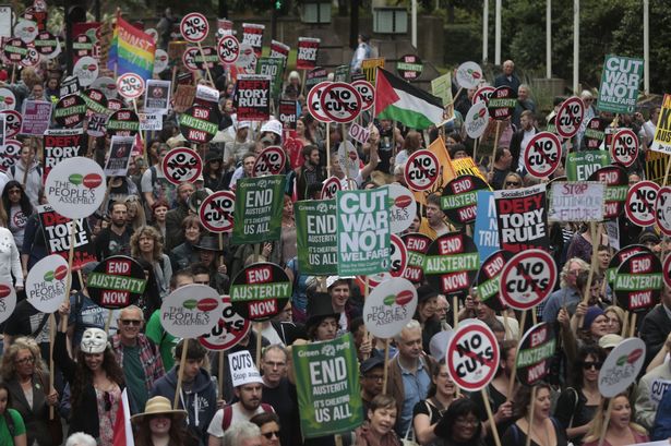An anti-austerity march in London earlier last month attracted roughly 250,000 people