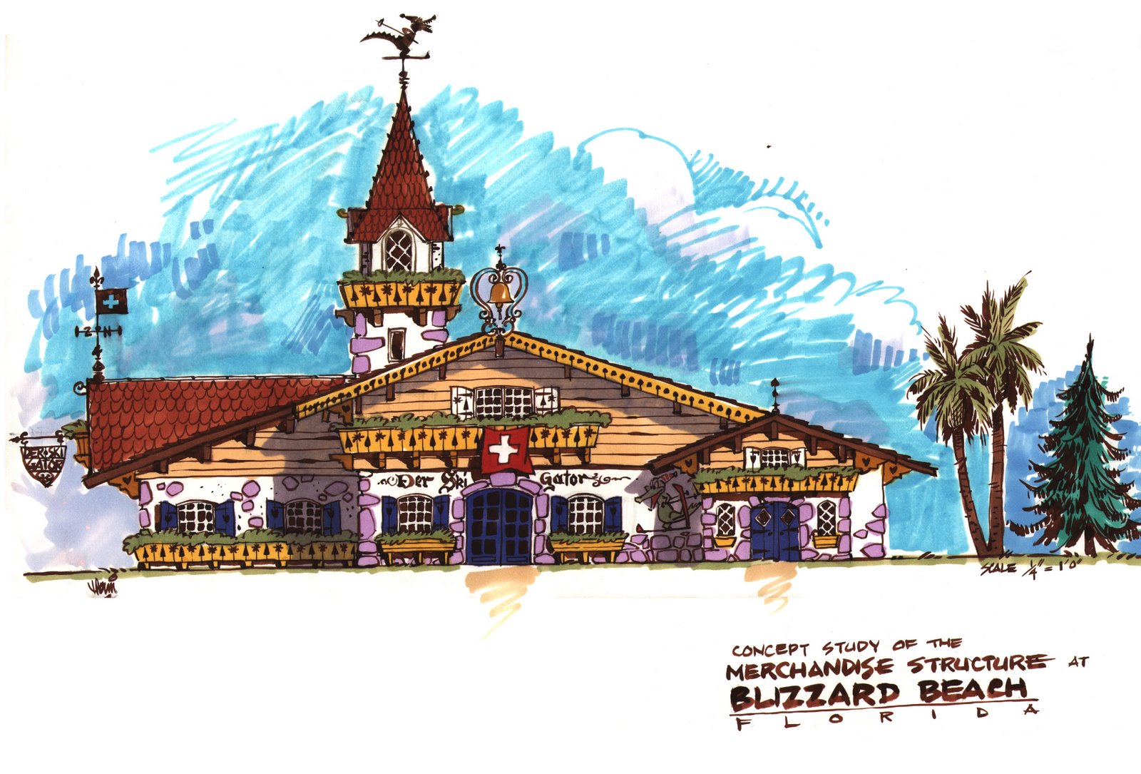 Concept for the Blizzard Beach at Florida's Disney World Resort