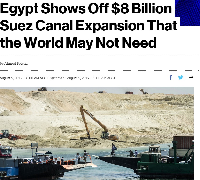Foreign news outlets analyze Egypt's New Suez Canal