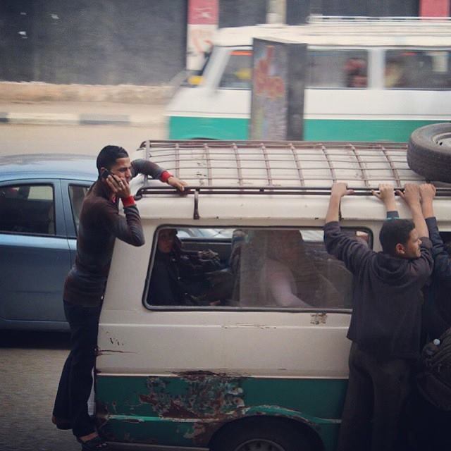 Sometimes there just isn't enough space on the micro-bus. Photo by @kareem_1911