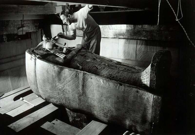 Howard Carter after unearthing the tomb of Tutankhamin in 1922
