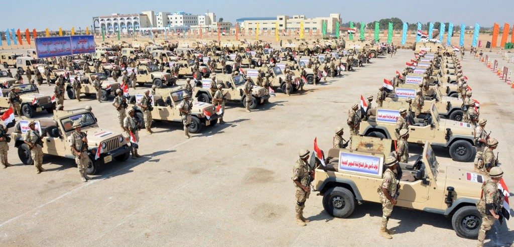 Military prepares to secure the opening ceremony of Egypt's New Suez Canal.