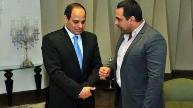 President Abdel Fattah El Sisi with radio and television presenter Youssef Al Hossainy in New York City