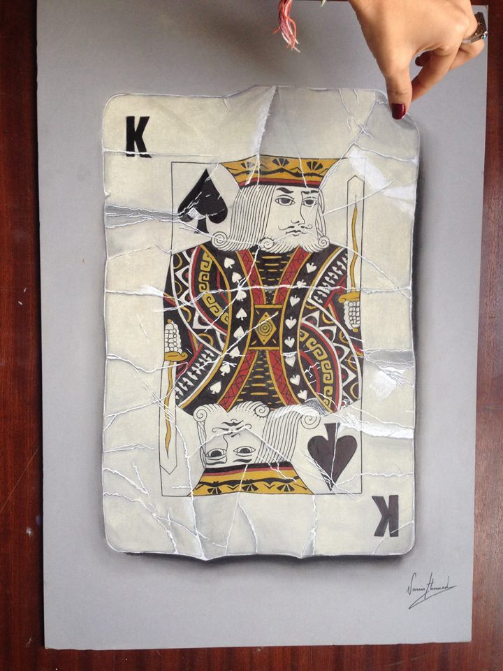 'King of Spades', one of Hammad's exhibited artwork in London