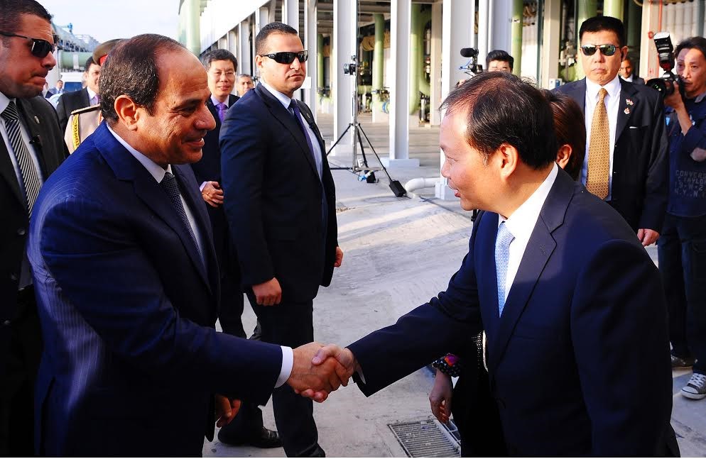 President Abdel Fattah al-Sisi in Singapore, the first stop of an Asia tour that started on August 30, 2015. Presidency handout