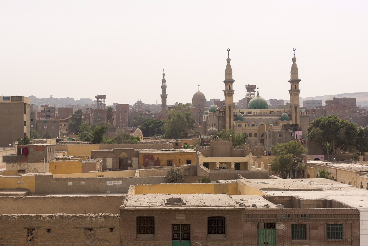 View of Cairo's Northern Cemetery, also known as The City of Dead where Hassan's workshop is located