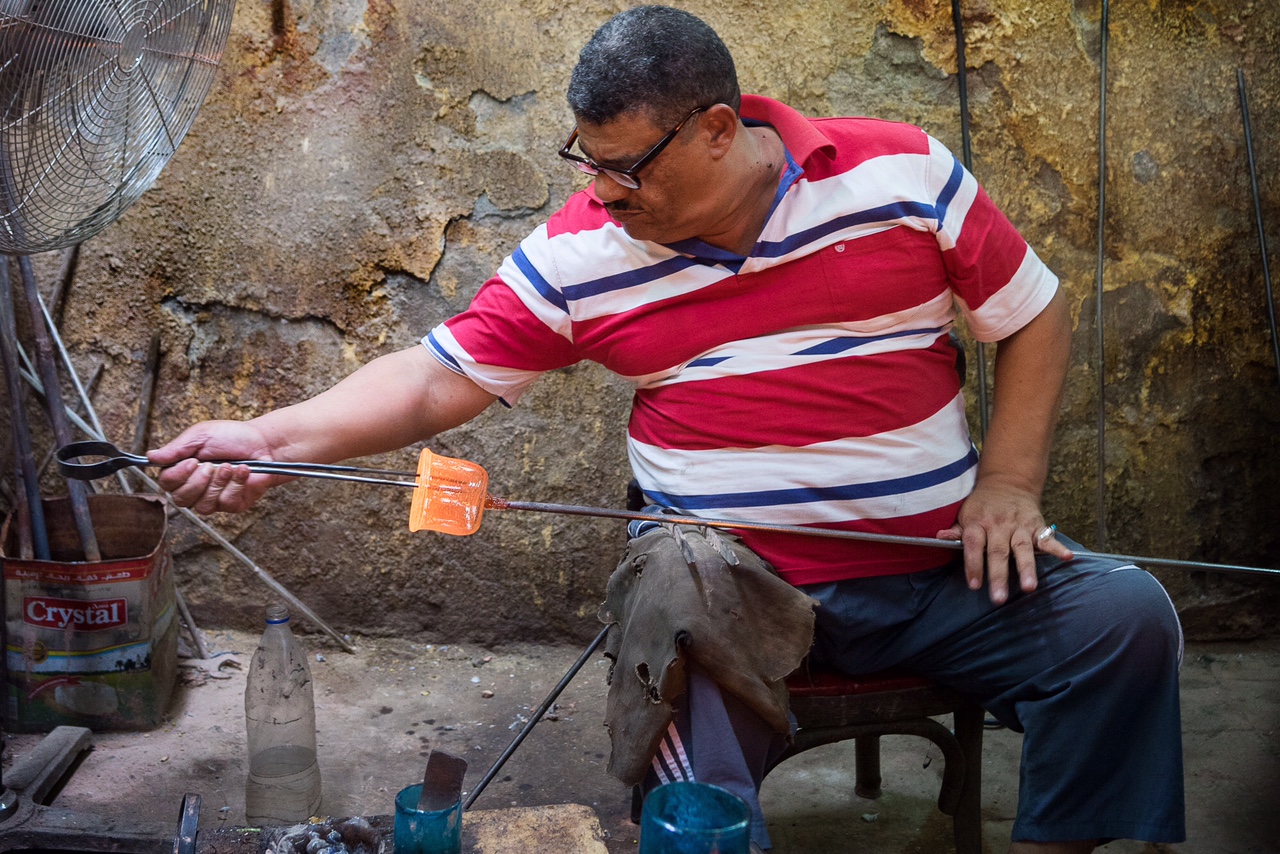 Hassan Hodhod started glassblowing at the age of eight, taking after his father, and grandfather before him.
