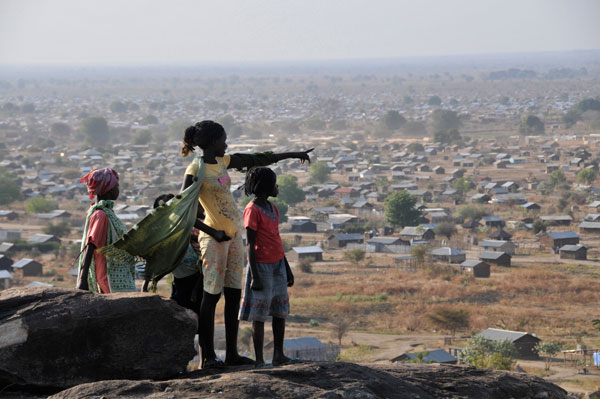 Girls look out over Juba, the capital of South Sudan. (Photo: D. Hakes/The Carter Center)