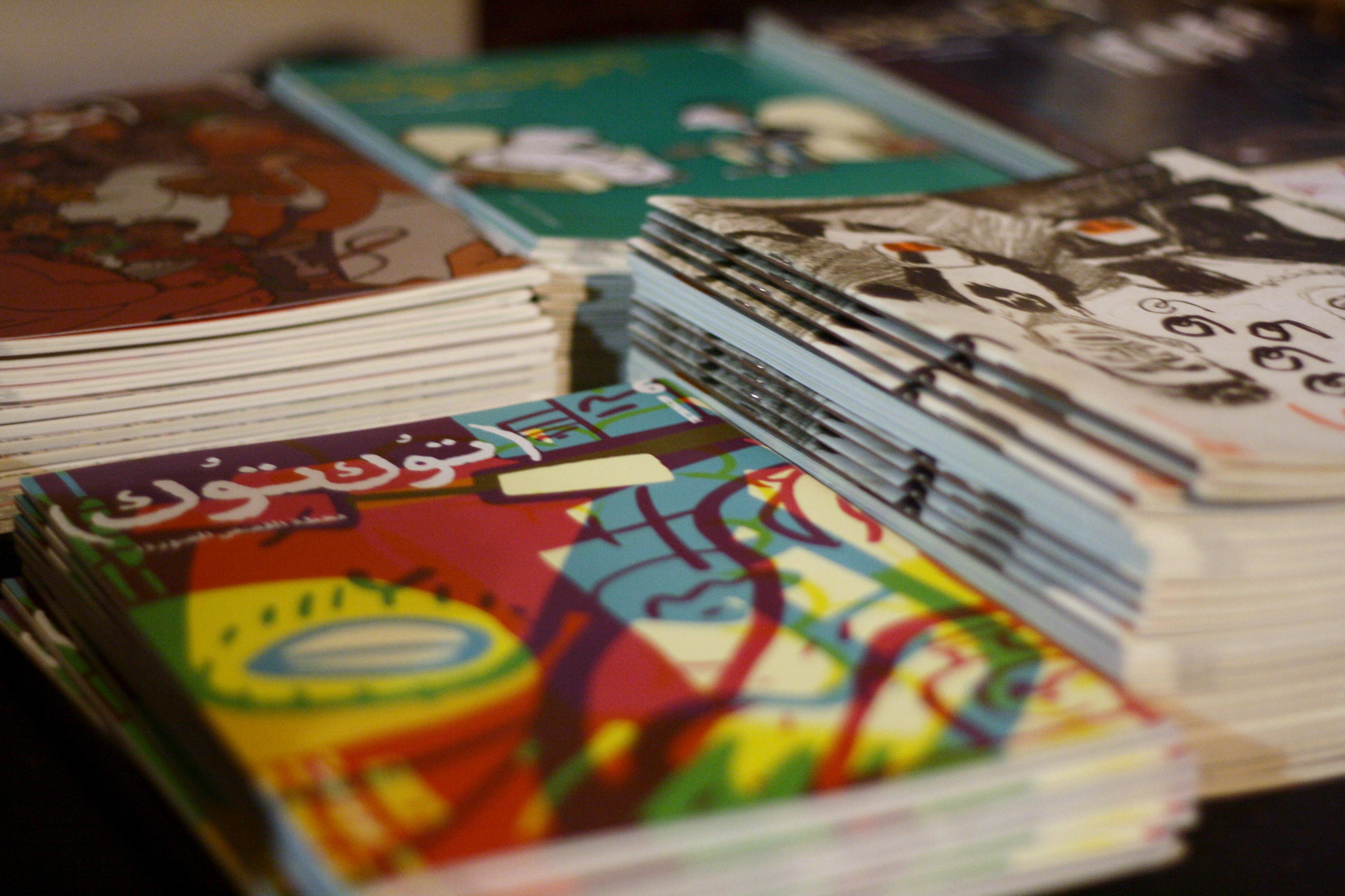 Various editions of TokTok, one of Egypt's Arabic comic books