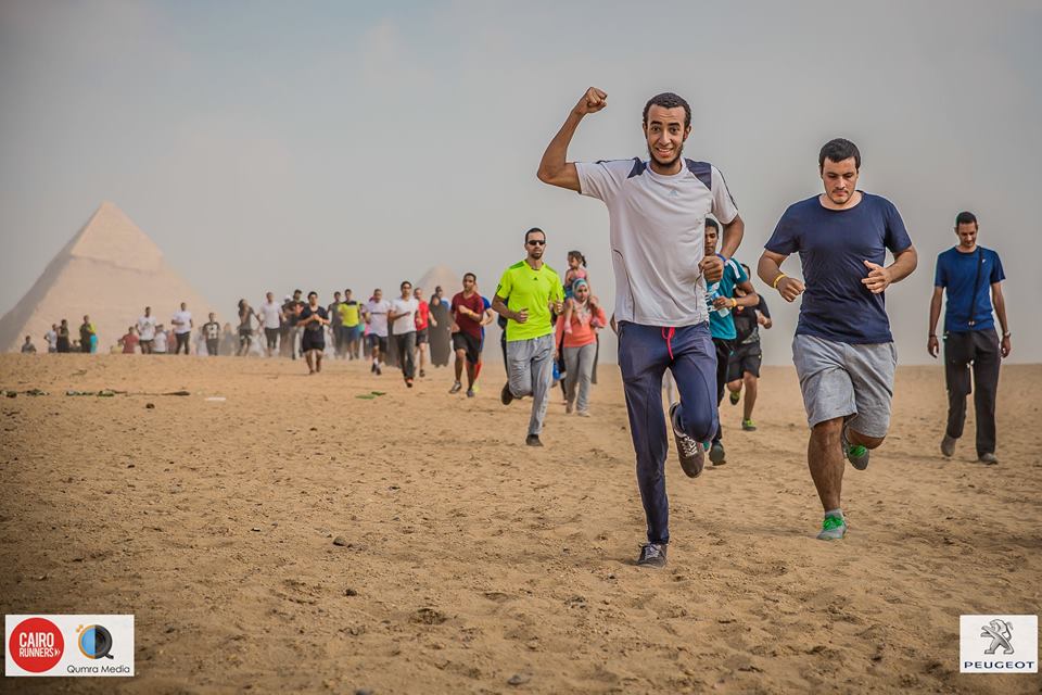 Cairo Runners has partnered with Esma3ny to raise awareness on hearing loss in Egypt on Friday Nov. 6. [Picture from Cairo Runners' Pyramids Run]