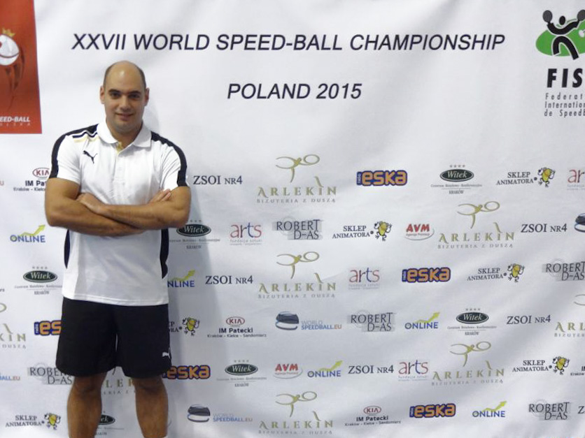 Nabil Imam at the 2015 Speed-Ball World Championship in Poland. Source: FISB Facebook page