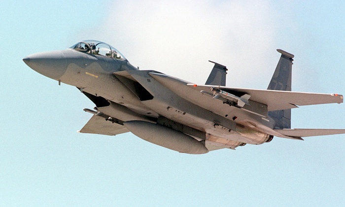 F-15 aircraft used in the US airstrike against Libya's ISIS leader. Photo: Itsuo Inouye/AP 