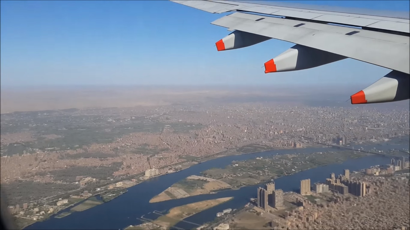 Flying over Cairo