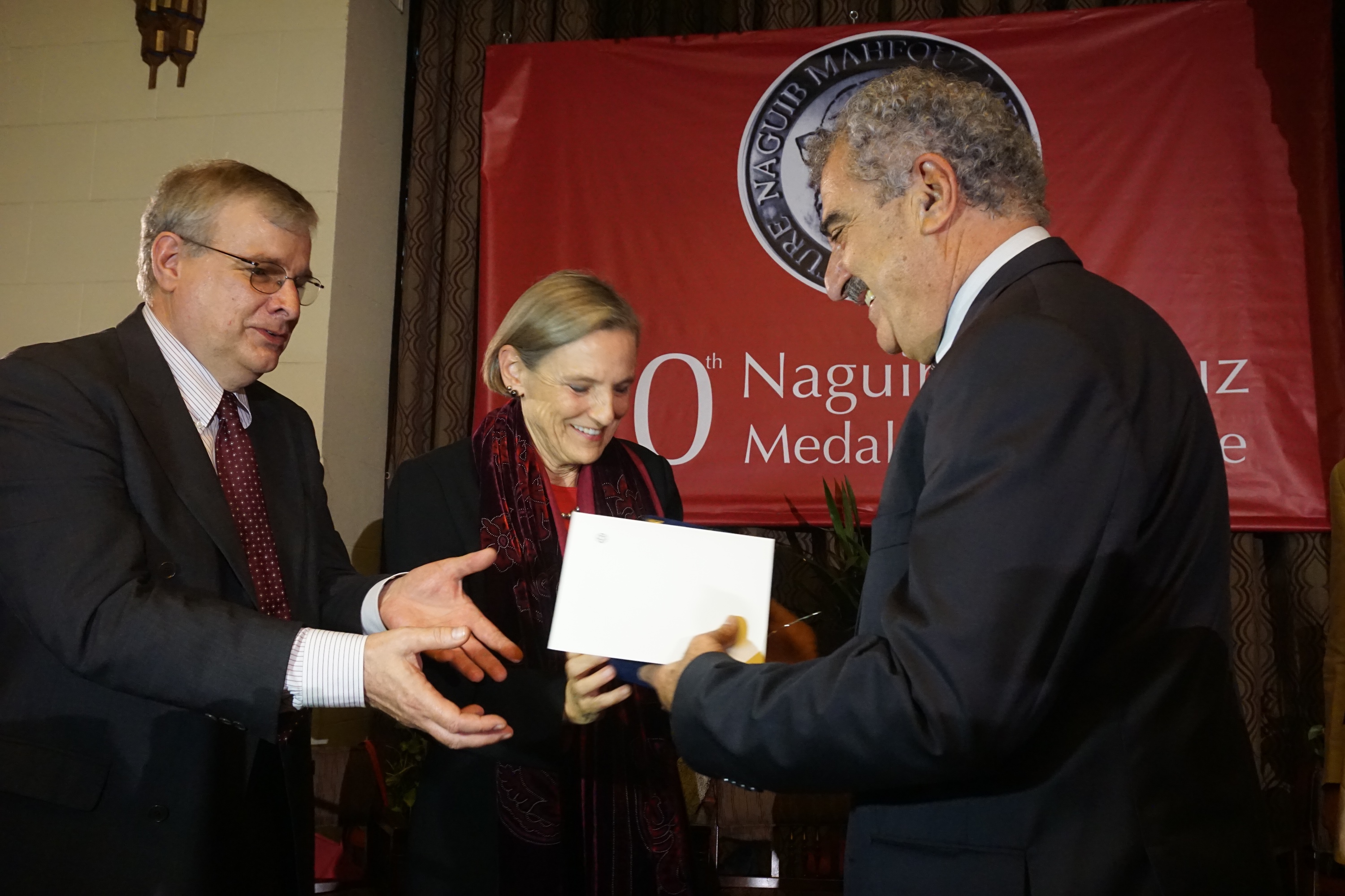 Hassan Daoud received the 2015 AUC Press Naguib Mahfouz Medal for LIterature. (Photo handout)
