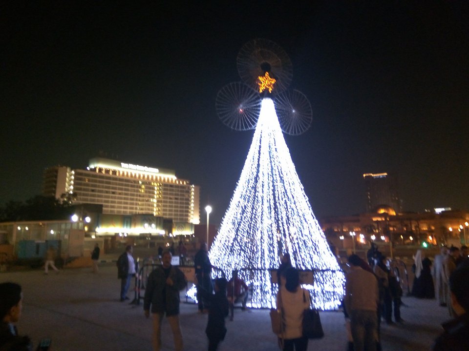 The Heart of Cairo Illuminated with a ChristmasMulid Tree Egyptian