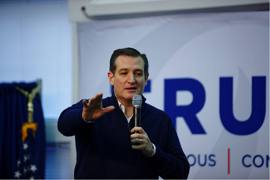 Senator of Texas Ted Cruz at New England College Town Hall Meeting on Feb 3rd, 2016. Photo by Michael Vadon