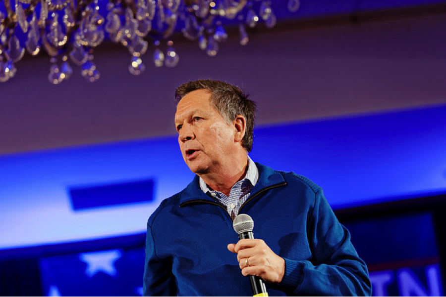 Governor of Ohio John Kasich at NH FITN 2016. Photo by Michael Vadon