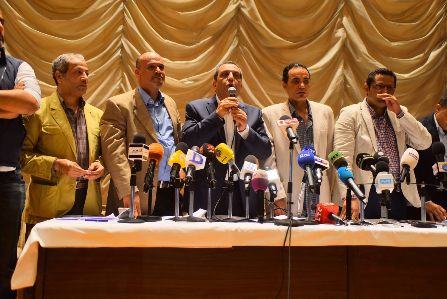Emergency assembly meeting at Egypt's Press Syndicate on Wednesday, April 4, 2016. Photo: Aswat Masriya