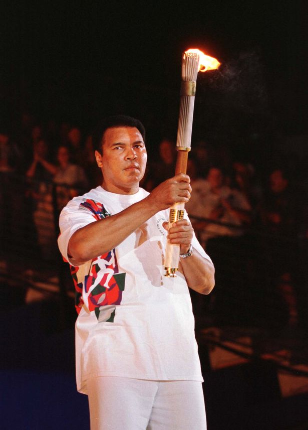 Muhammad Ali lighting the torch at the 1996 Atlanta Olympic Games 