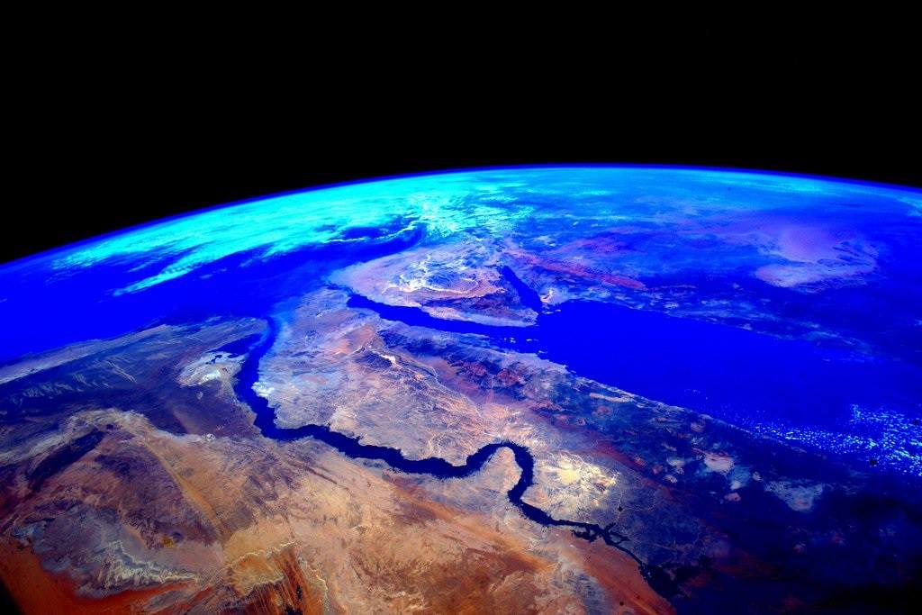 Egypt as seen from space. [Photo by Scott Kelly]