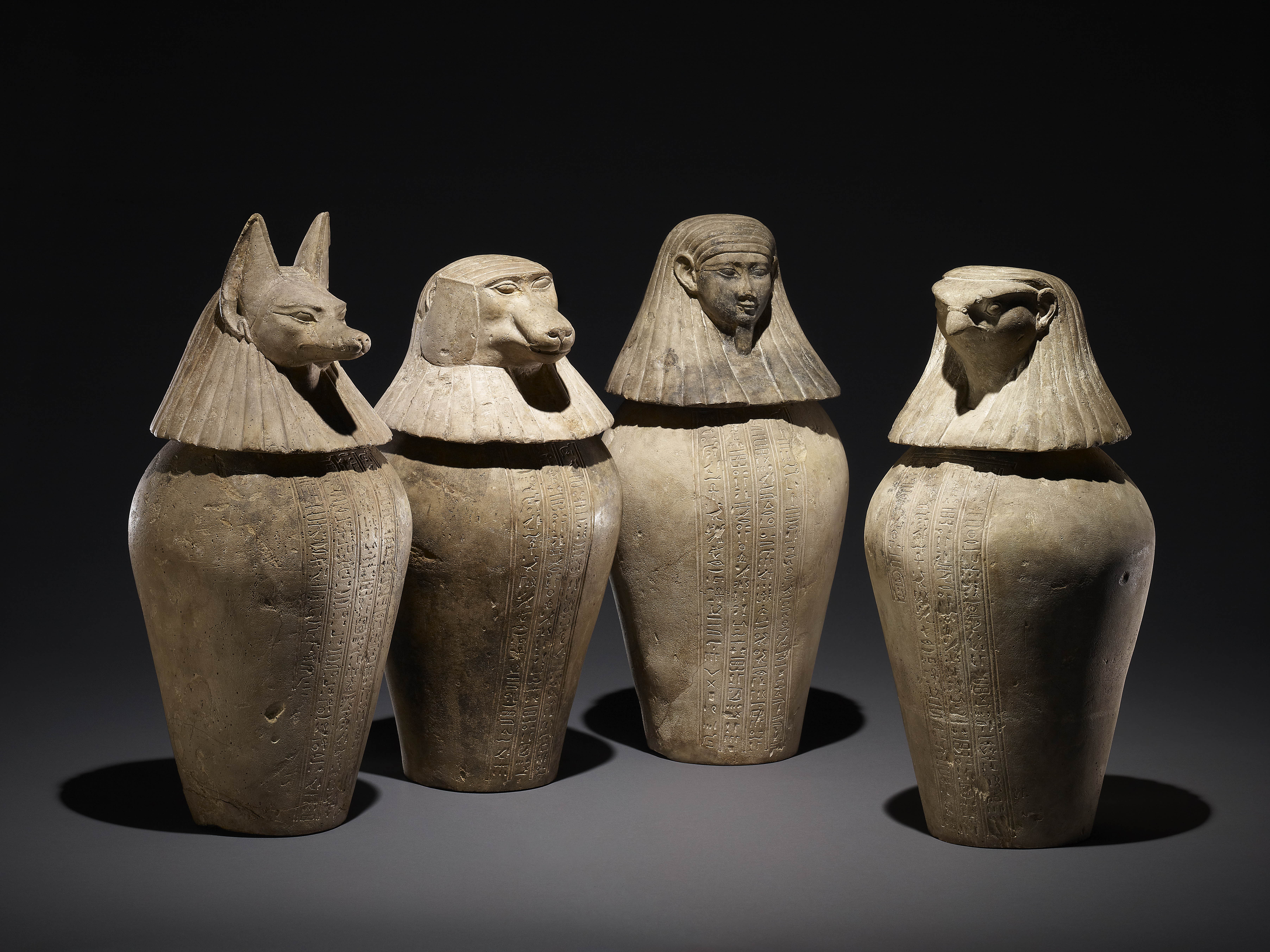 Canopic jars. Courtesy of the Museum of Applied Arts & Sciences