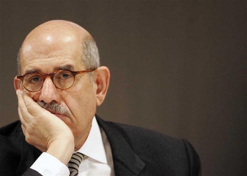 International Atomic Energy Agency (IAEA) Director General Mohamed El Baradei listens to a speech at the International Conference on Preventing Nuclear Catastrophe in Luxembourg May 24, 2007.    REUTERS/Thierry Roge   (LUXEMBOURG)