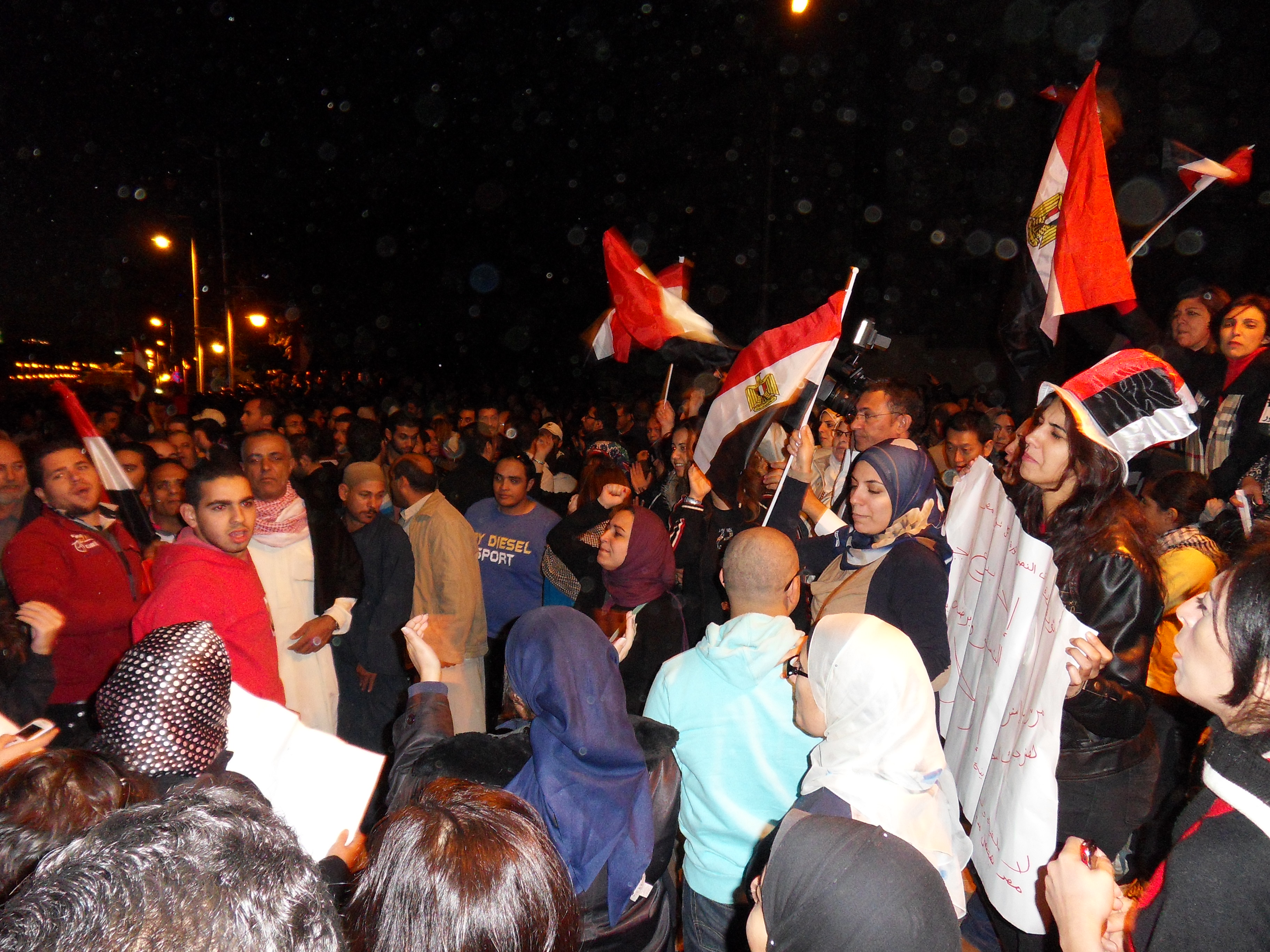 Protesting against Morsi.