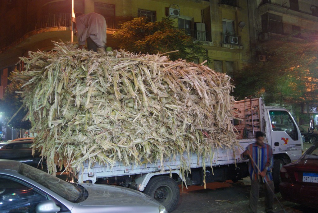 Mesasa truck: Juice shops pay people to pick up the mesasa which is usually recycled into make wooden planks, furniture fertilizer or cattle feed.