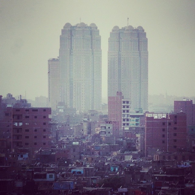 Photo by Mahmoud Khaled A general view of Cairo at sunset.