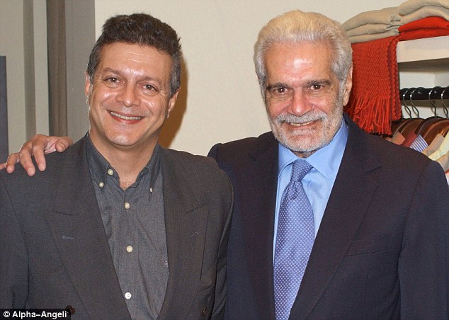 Omar Sharif and Tarek Sharif in 2001.