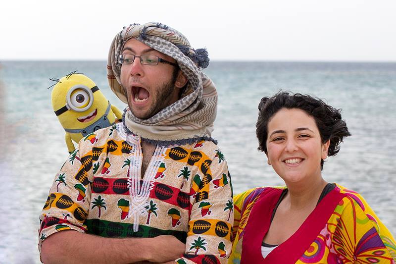 Kevin (left), Ahmed Hayman (center), and Judy (right) at Marsa Alam