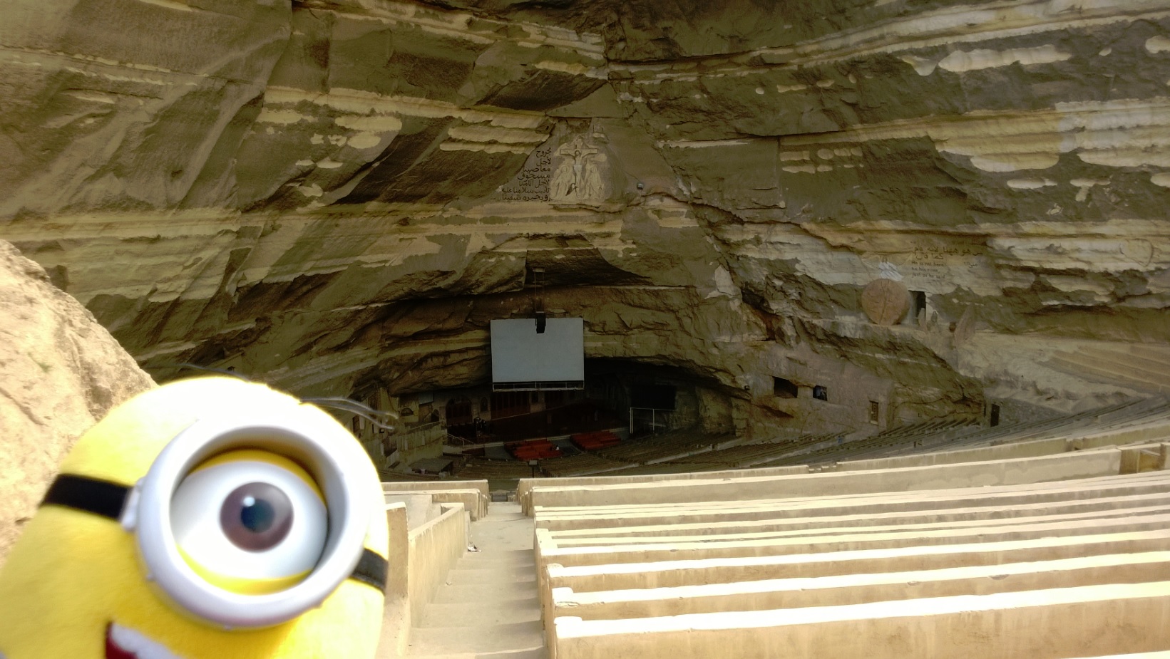 Kevin at the 'Cave Church' in Cairo