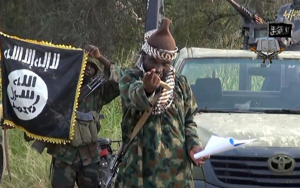 A Boko Haram leader in a video declaring allegiance to ISIS