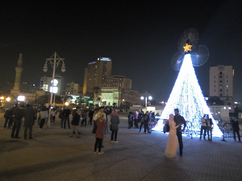 The Heart of Cairo Illuminated with a ChristmasMulid Tree Egyptian