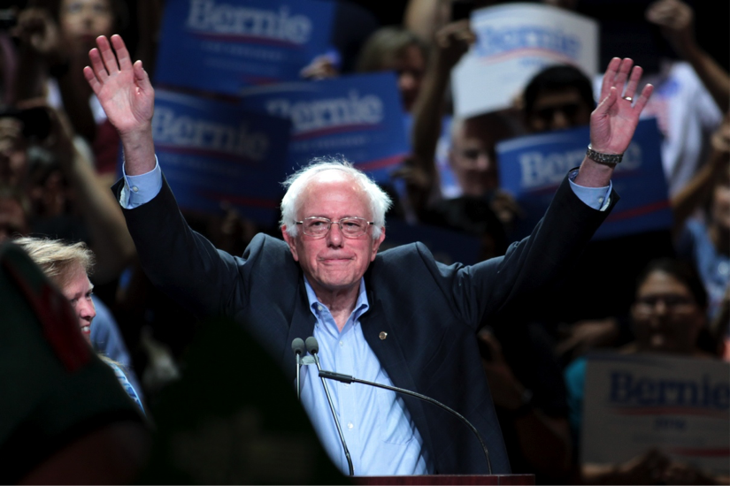 Bernie Sanders speaking at an event in Phoenix, Arizona. Photo by Gage Skidmore