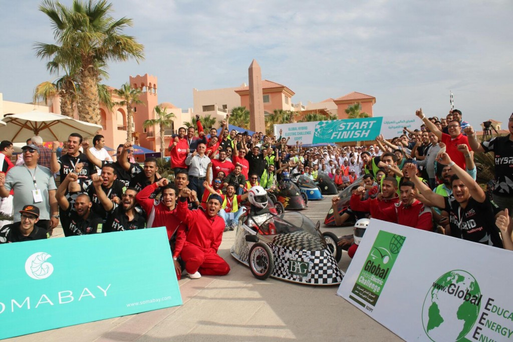 Egypt’s Future Engineers Race by the Sea in First Hybrid Electric Car
