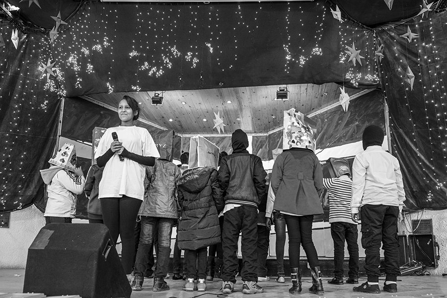 Students' performance at a Christmas celebration