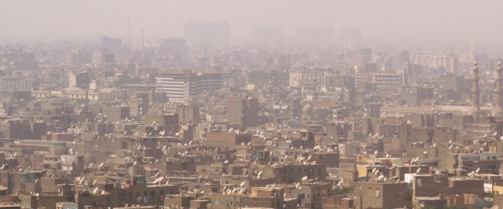 Cairo, Egypt covered in smog air pollution