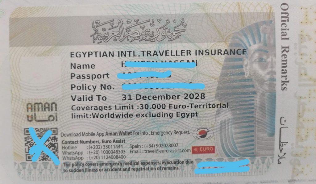 is travel insurance required for egypt