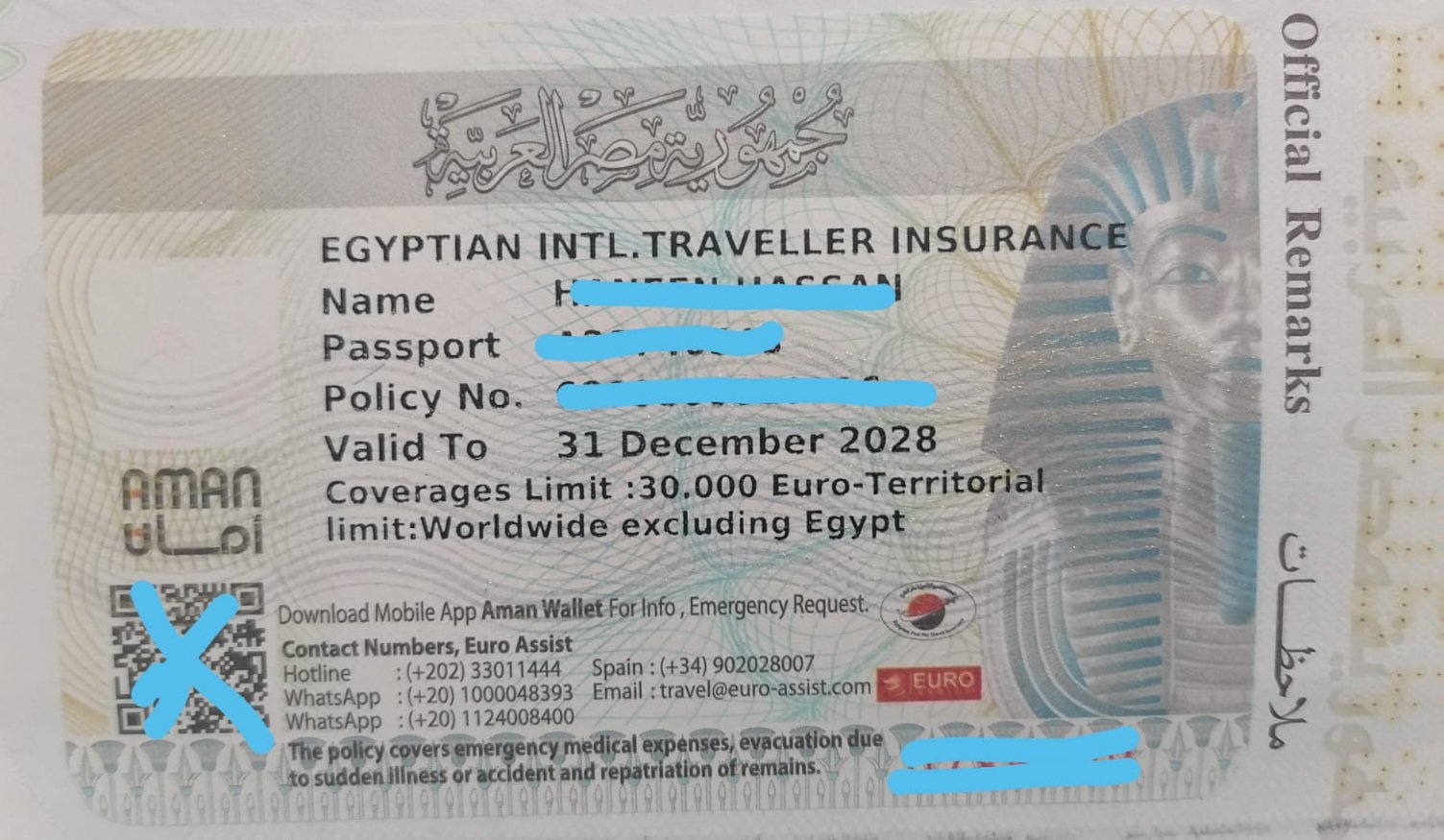 egypt travel health insurance